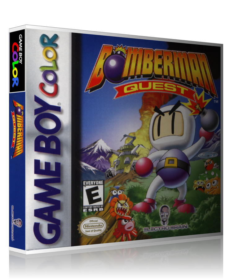 Gameboy Color Bomberman Quest Game Cover To Fit A UGC Style Replacement Game Case