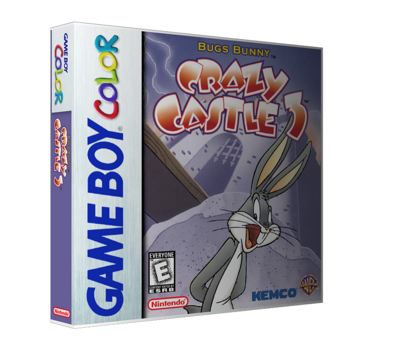 Gameboy Color Bubs Bunny Crazy Castle 3 Game Cover To Fit A UGC Style Replacement Game Case