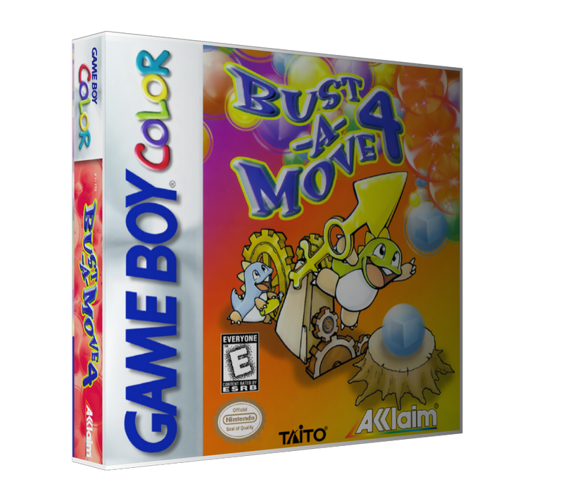 Gameboy Color Bust A Move 4 Game Cover To Fit A UGC Style Replacement Game Case