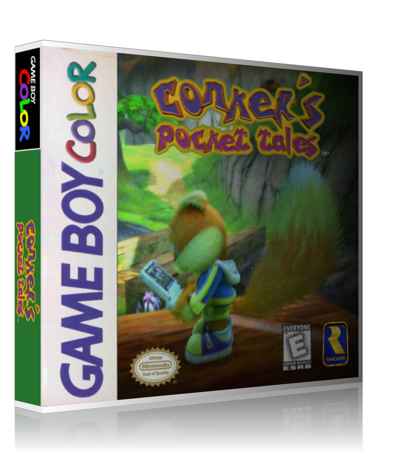 Gameboy Color Conkers Pocket Tales Game Cover To Fit A UGC Style Replacement Game Case