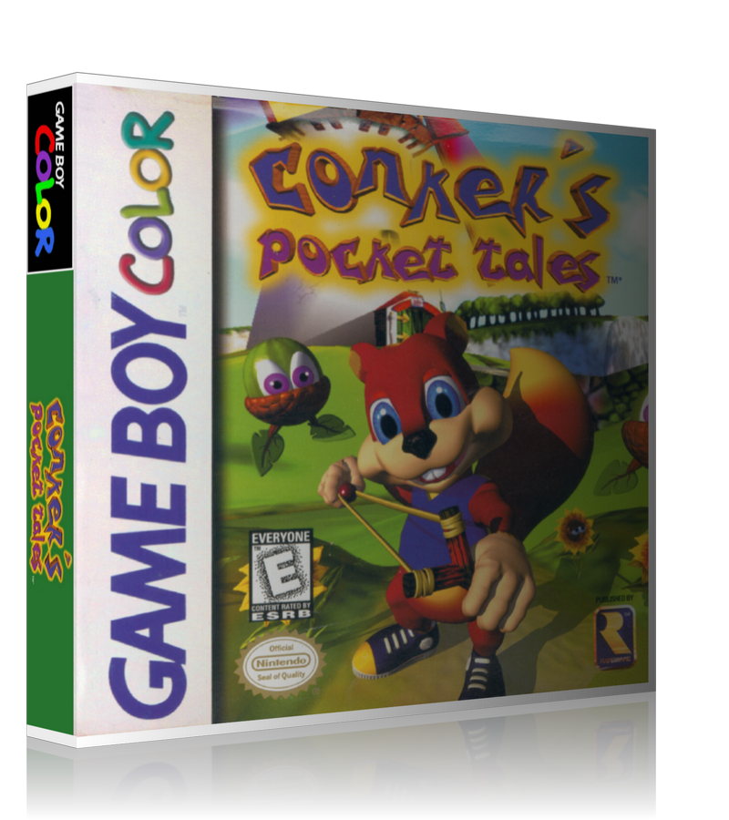 Gameboy Colour Conkers pocket tales Retro Game REPLACEMENT GAME Case Or Cover