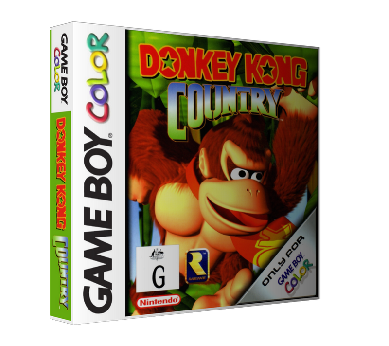 Gameboy Color Donkey Kong Country Game Cover To Fit A UGC Style Replacement Game Case