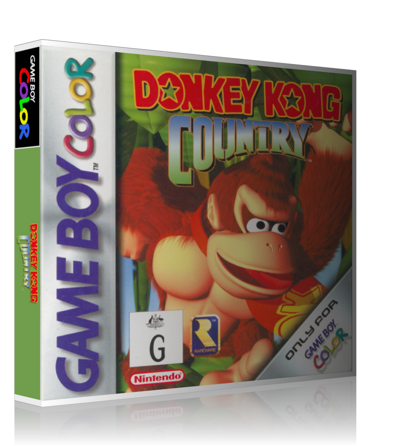 Gameboy Color Donkey Kong Country Game Cover To Fit A UGC Style Replacement Game Case