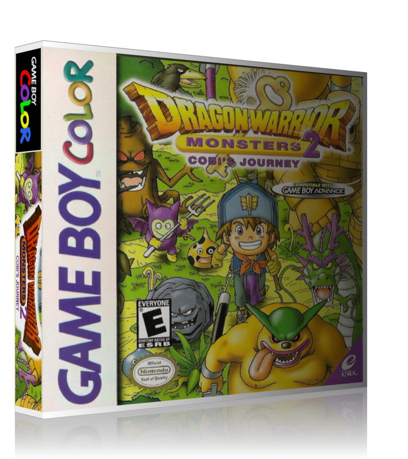 Gameboy Color Dragon Warrior Monsters 2 Cobis Journey Game Cover To Fit A UGC Style Replacement Game Case