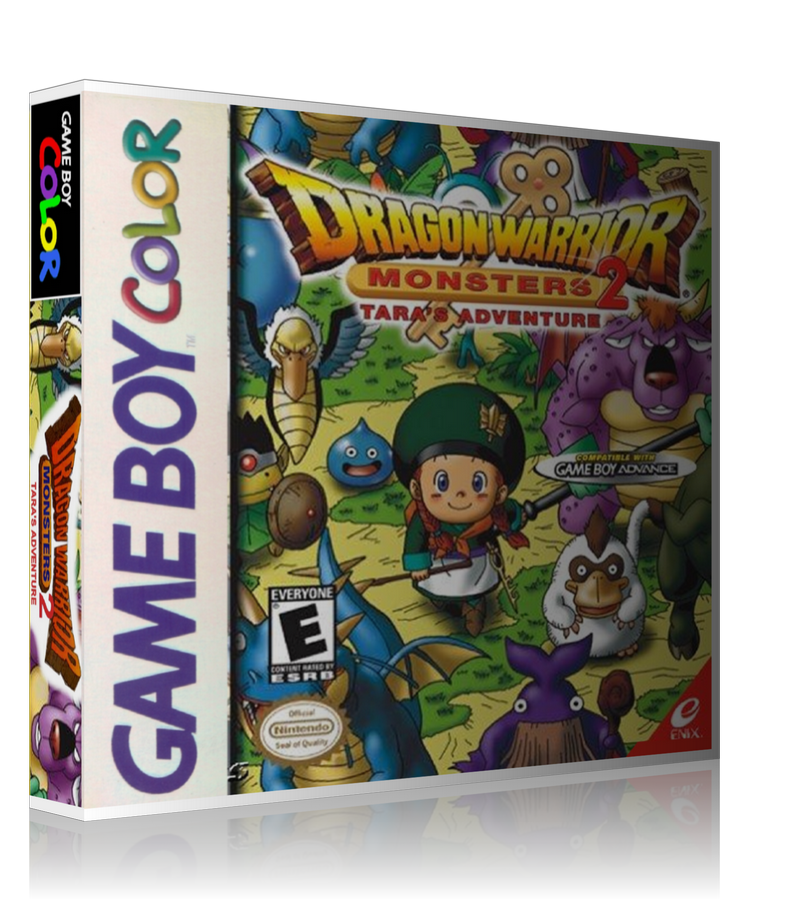 Gameboy Color Dragon Warrior Monsters 2 Taras Adventure Game Cover To Fit A UGC Style Replacement Game Case