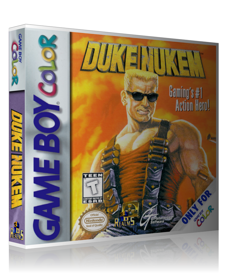 Gameboy Color Dukenukem Gamings #1 Action Hero! Game Cover To Fit A UGC Style Replacement – Gameboy Color Case product image