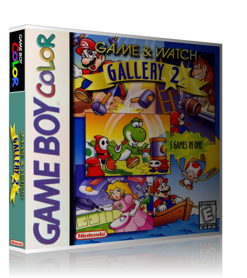 Gameboy Color Game And Watch Gallery 2 Game Cover To Fit A UGC Style Replacement Game Case – Gameboy Color Case product image