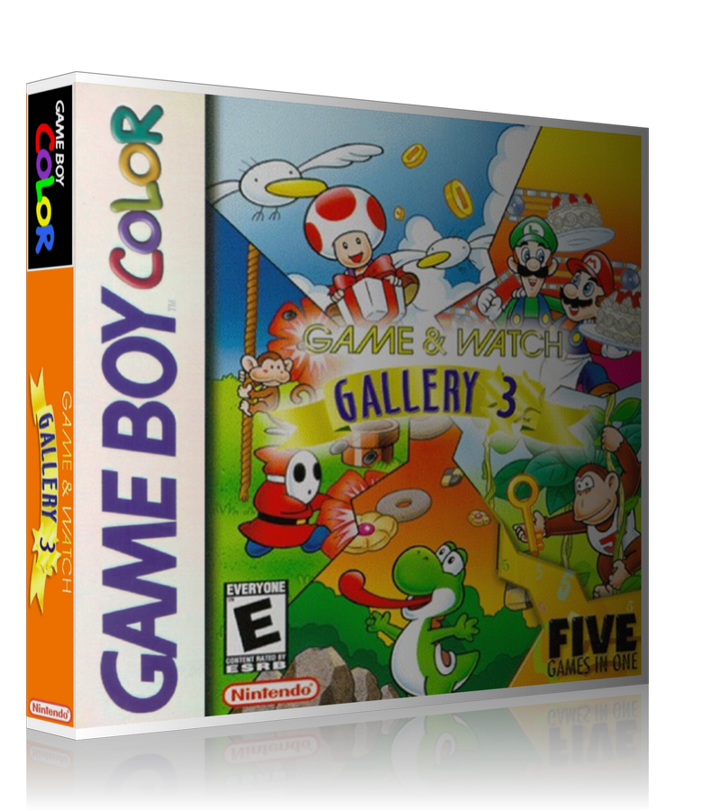 Gameboy Color Game And Watch Gallery 3 Game Cover To Fit A UGC Style Replacement Game Case – Gameboy Color Case product image