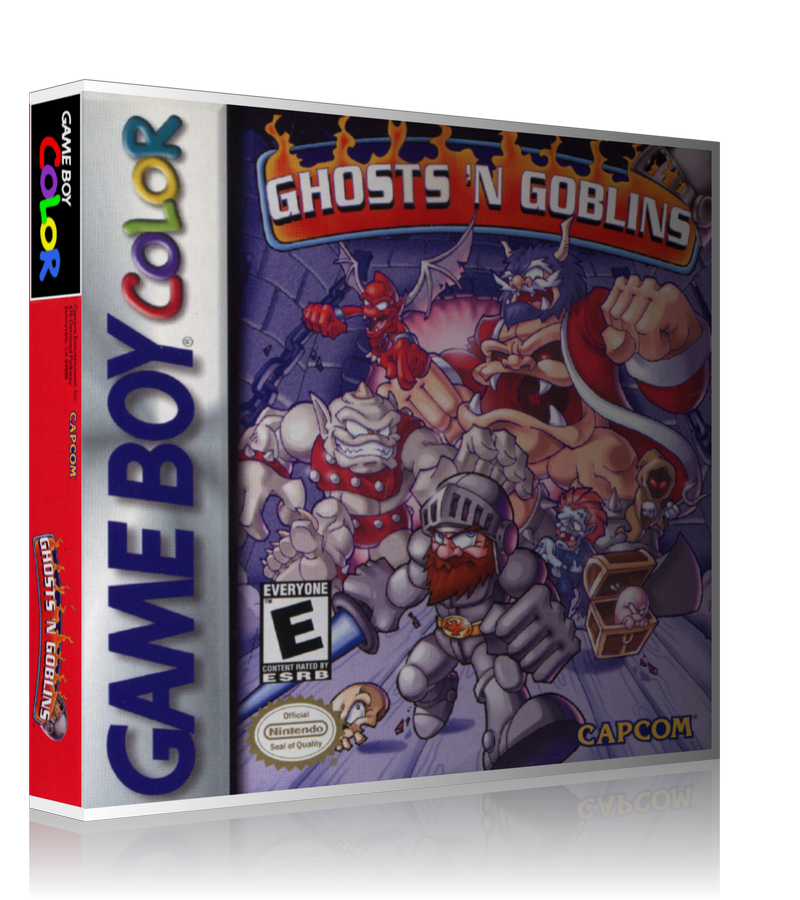 Gameboy Color Ghosts N Goblins Game Cover To Fit A UGC Style Replacement Game Case
