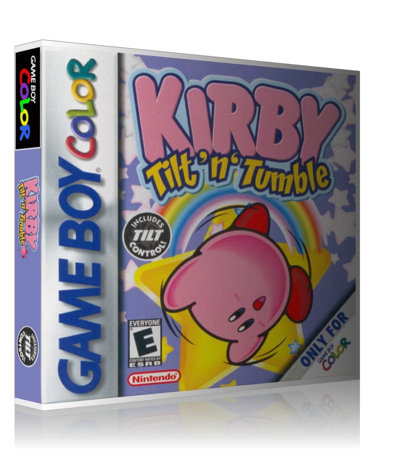 Gameboy Color Kirby Tilt N Tumble Game Cover To Fit A UGC Style Replacement Game Case