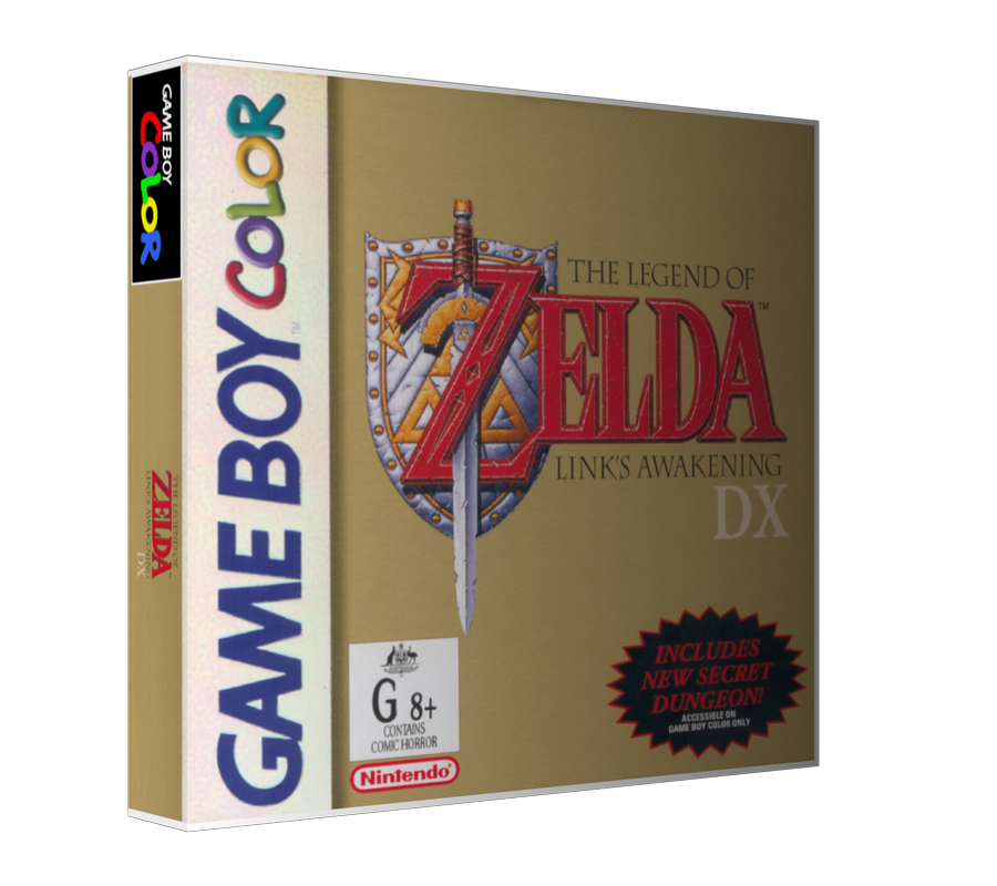 Gameboy Color Legend Of Zelda Links Awakening DX Game Cover To Fit A UGC Style Replacement – Gameboy Color Case product image