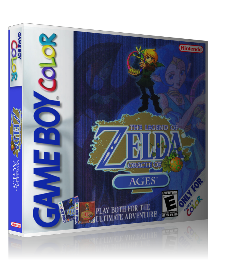 Gameboy Colour Legend of zelda oracle of ages_4 Retro Game REPLACEMENT GAME Case Or Cover