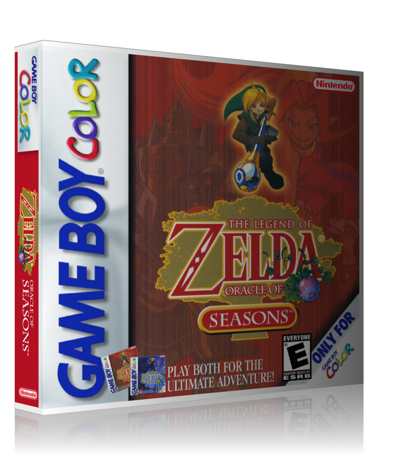 Gameboy Color Legend Of Zelda Oracle Of Seasonsthe Game Cover To Fit A UGC Style Replacement Game Case