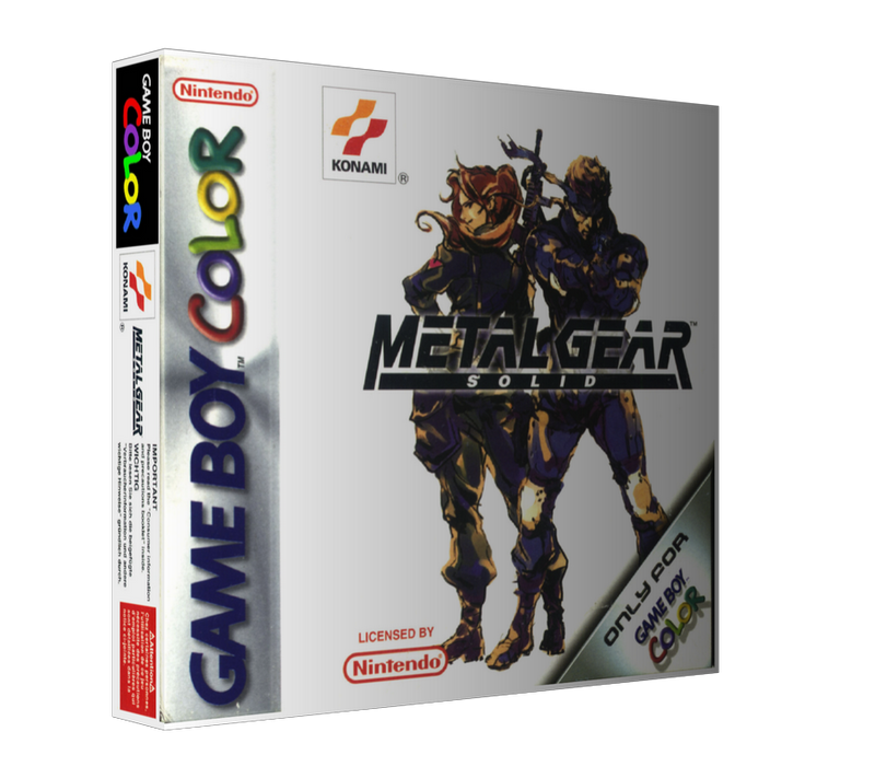 Gameboy Color Metal Gear Solid Game Cover To Fit A UGC Style Replacement Game Case