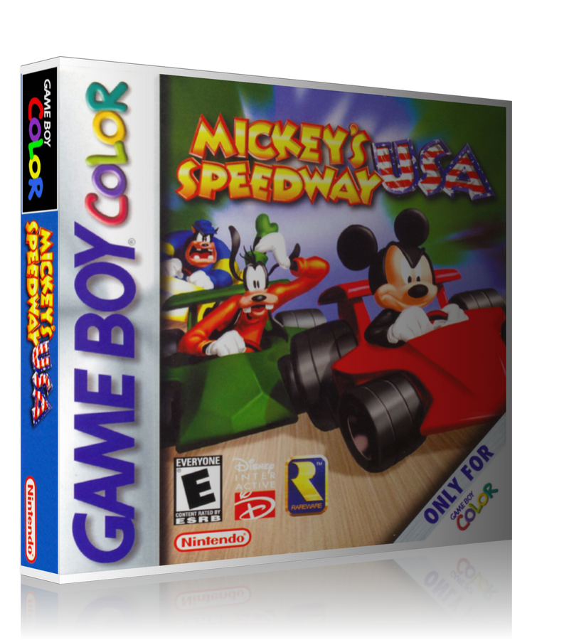 Gameboy Color Mickeys USA Speedway Game Cover To Fit A UGC Style Replacement Game Case – Gameboy Color Case product image 1