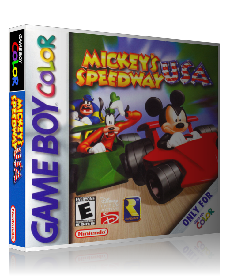 Gameboy Colour Mickeys usa speedway Retro Game REPLACEMENT GAME Case Or Cover