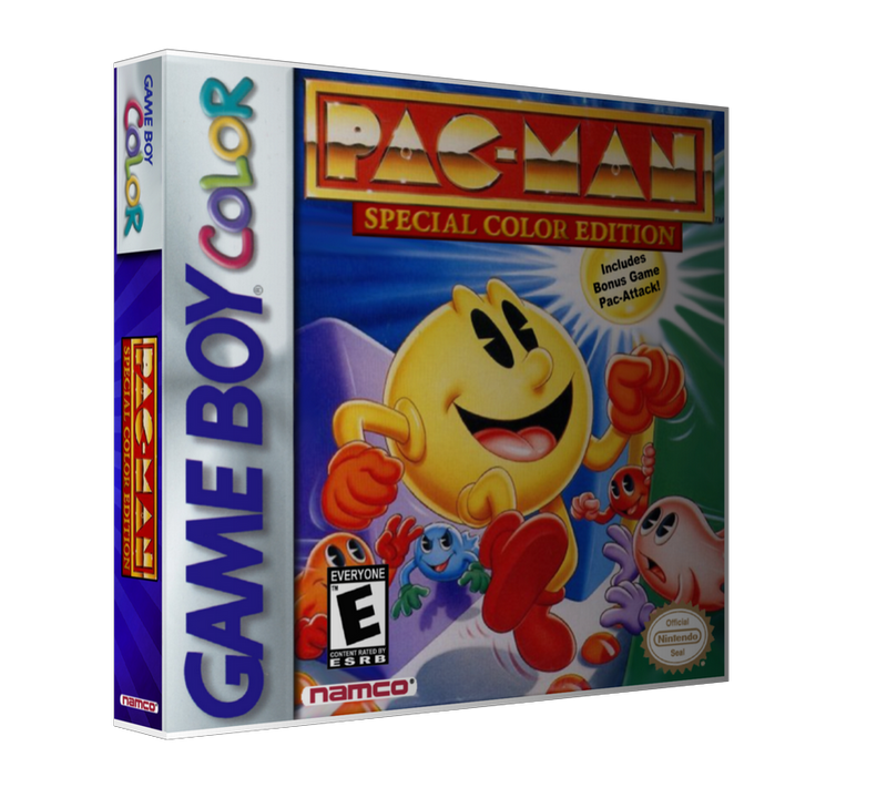 Gameboy Color Pac Man Special Color Edition Game Cover To Fit A UGC Style Replacement Game Case