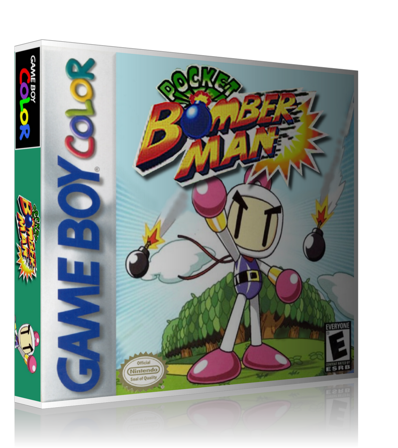 Gameboy Color Pocket Bomber Man Game Cover To Fit A UGC Style Replacement Game Case