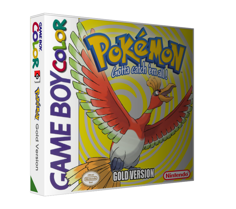 Gameboy Color Pokemon Gotta Catch'em All! Gold Version Game Cover To Fit A UGC Style Replacement Game Case