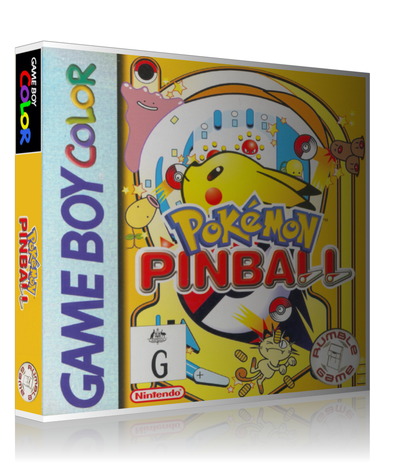 Gameboy Color Pokemon Pinball Game Cover To Fit A UGC Style Replacement Game Case