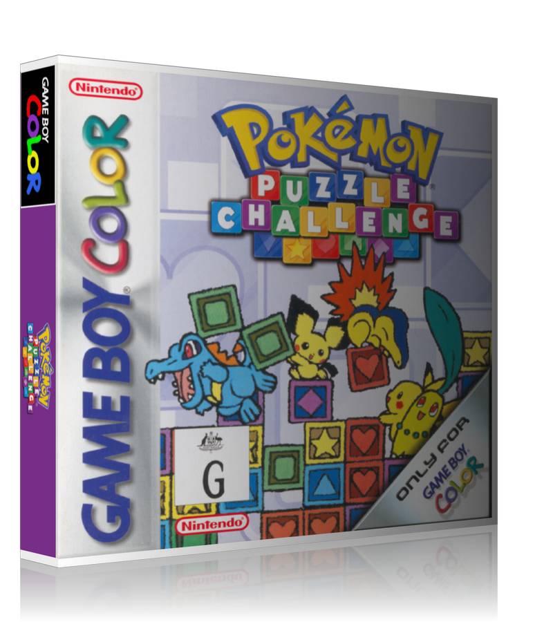 Gameboy Color Pokemon Puzzle Challenge Game Cover To Fit A UGC Style Replacement Game Case