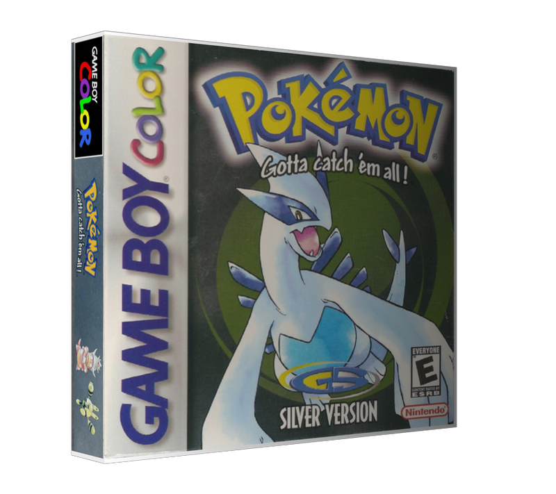 Gameboy Color Pokemon Gotta Catch'em All! Silver Version Game Cover To Fit A UGC Style Replacement Game Case