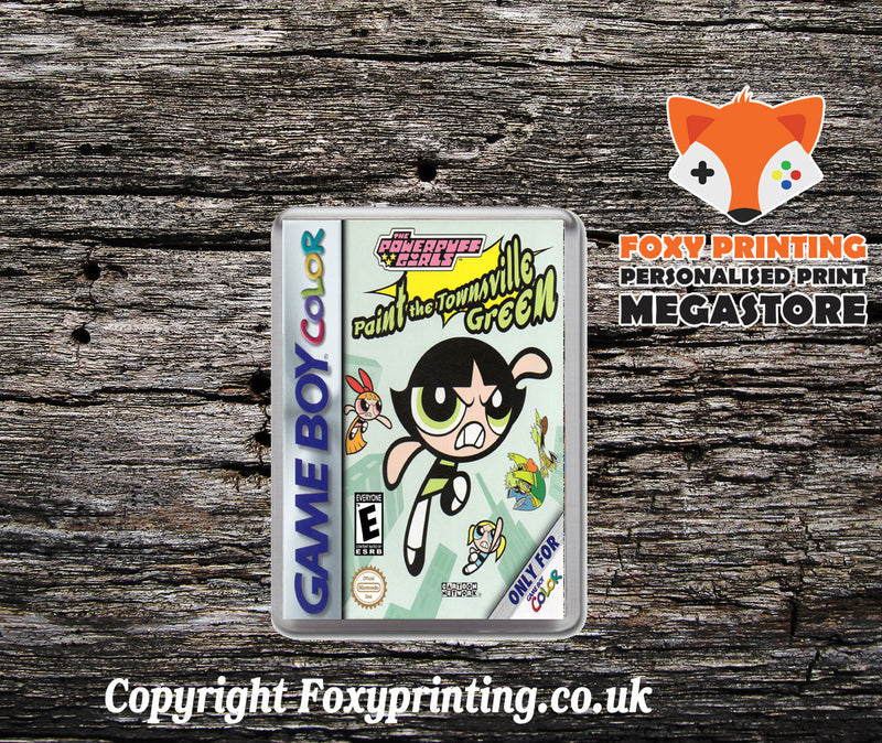 Power Puff Girls Paint The Townsville Green Retro Gaming Magnet