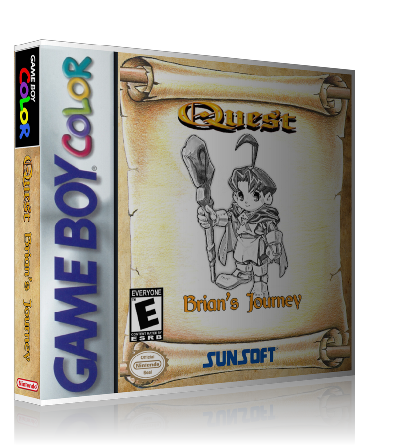 Gameboy Colour Quest brians journey_Au Retro Game REPLACEMENT GAME Case Or Cover