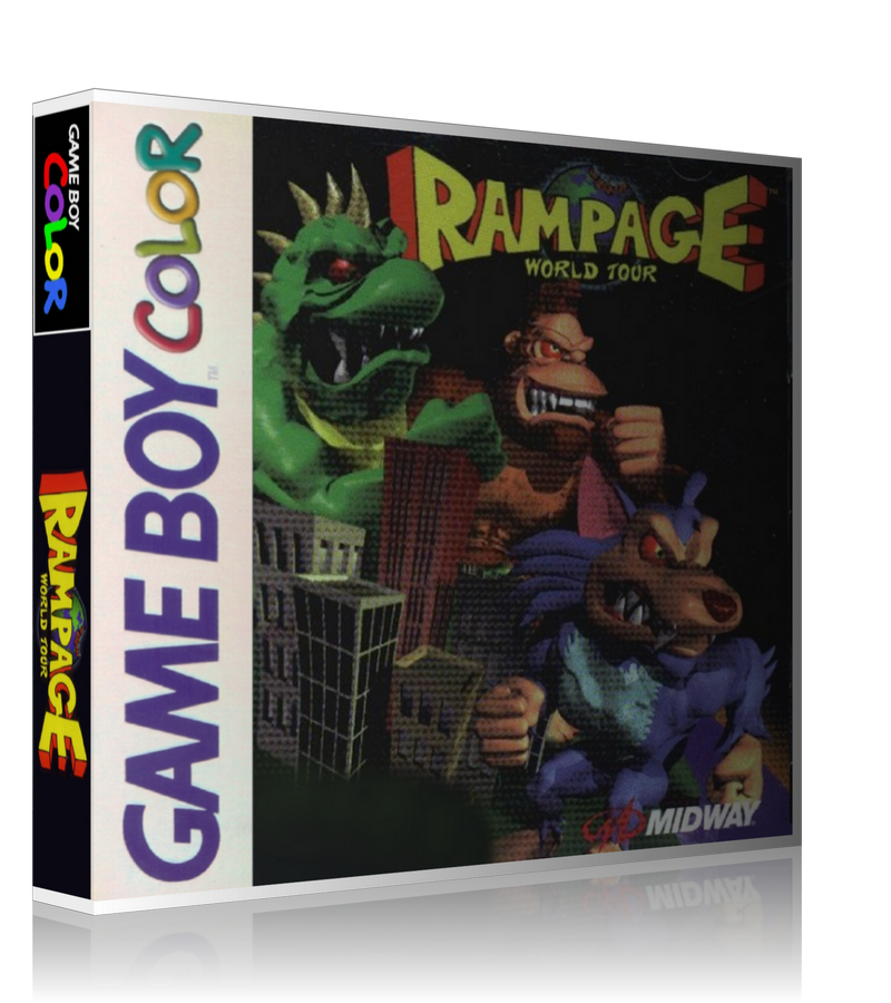 Gameboy Colour Rampage world tour Retro Game REPLACEMENT GAME Case Or Cover