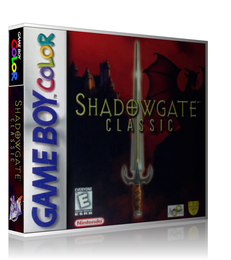 Gameboy Color Shadowgate Classic Game Cover To Fit A UGC Style Replacement Game Case