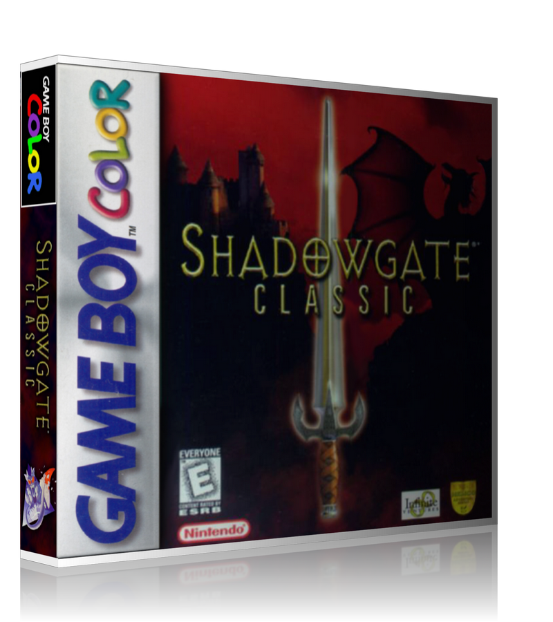 Gameboy Colour Shadow gate Classic Retro Game REPLACEMENT GAME Case Or Cover