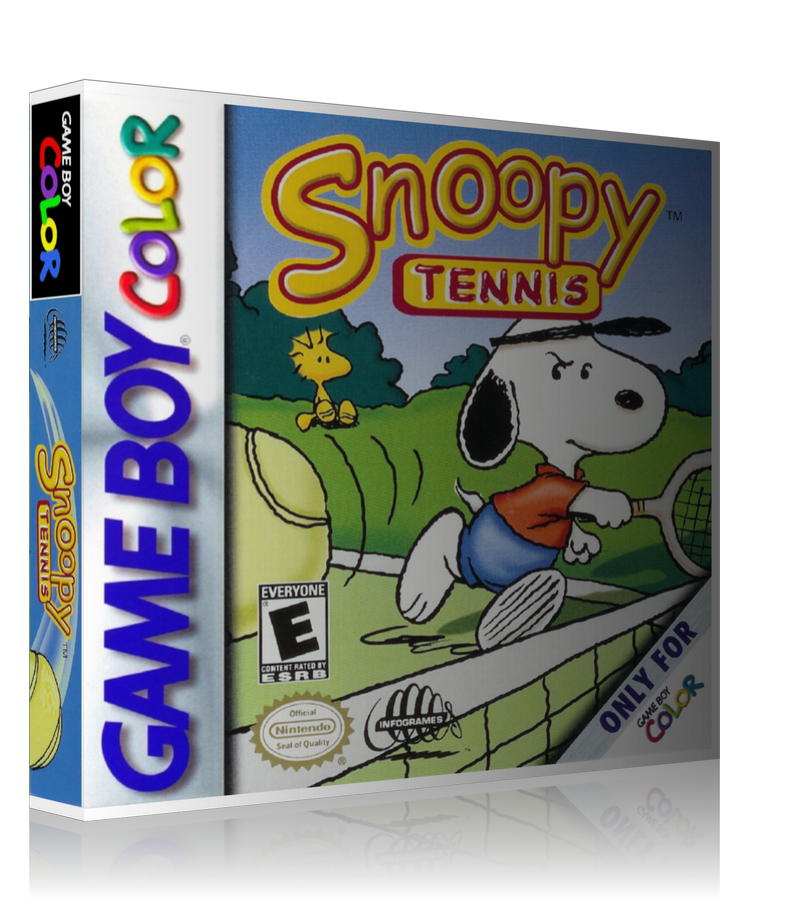 Gameboy Color Snoopy Tennis Game Cover To Fit A UGC Style Replacement Game Case