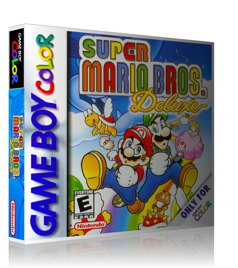 Gameboy Color Super Mario Bros. Deluxe Game Cover To Fit A UGC Style Replacement Game Case