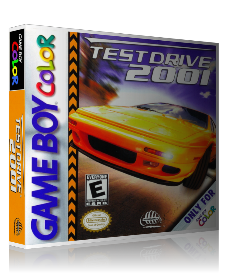 Gameboy Color Test Drive 2001 Game Cover To Fit A UGC Style Replacement Game Case