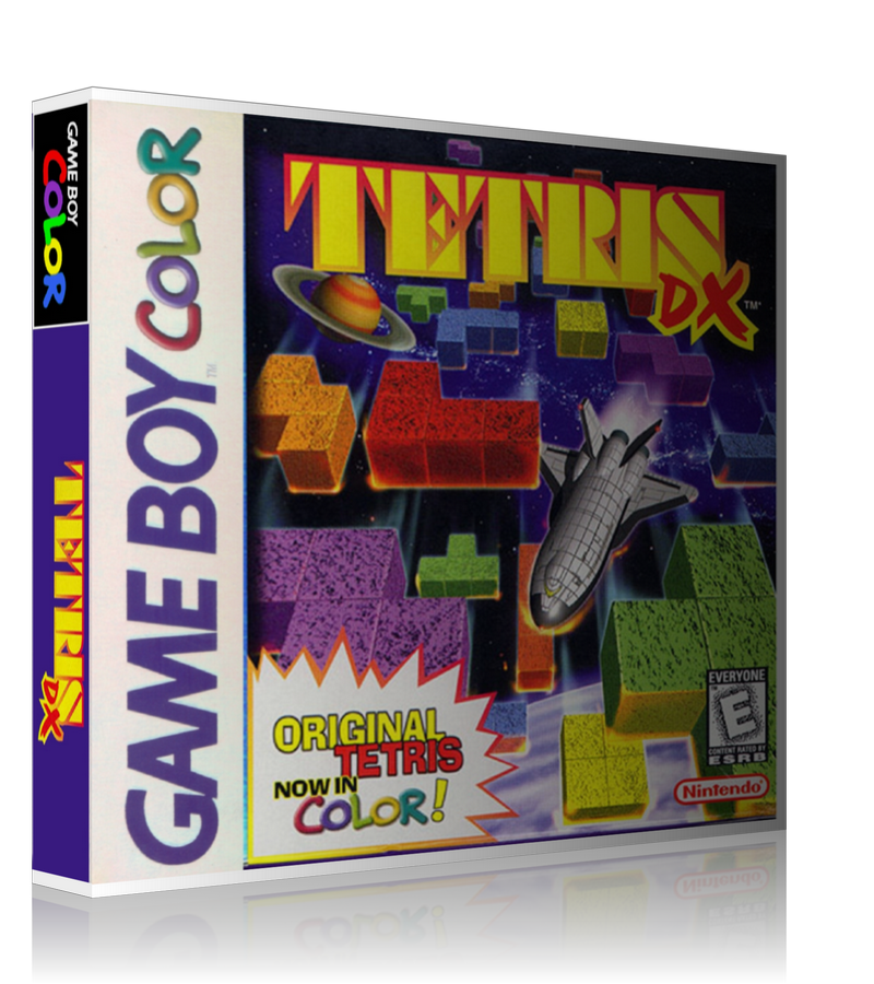 Gameboy Color Tetris DX Game Cover To Fit A UGC Style Replacement Game Case