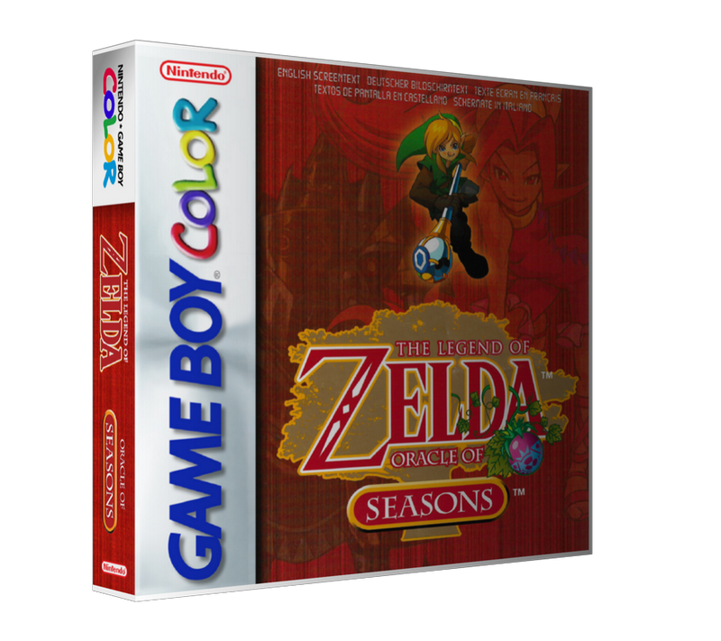 Gameboy Color The Legend Of Zelda Oracle Of Seasons Game Cover To Fit A UGC Style Replacement Game Case