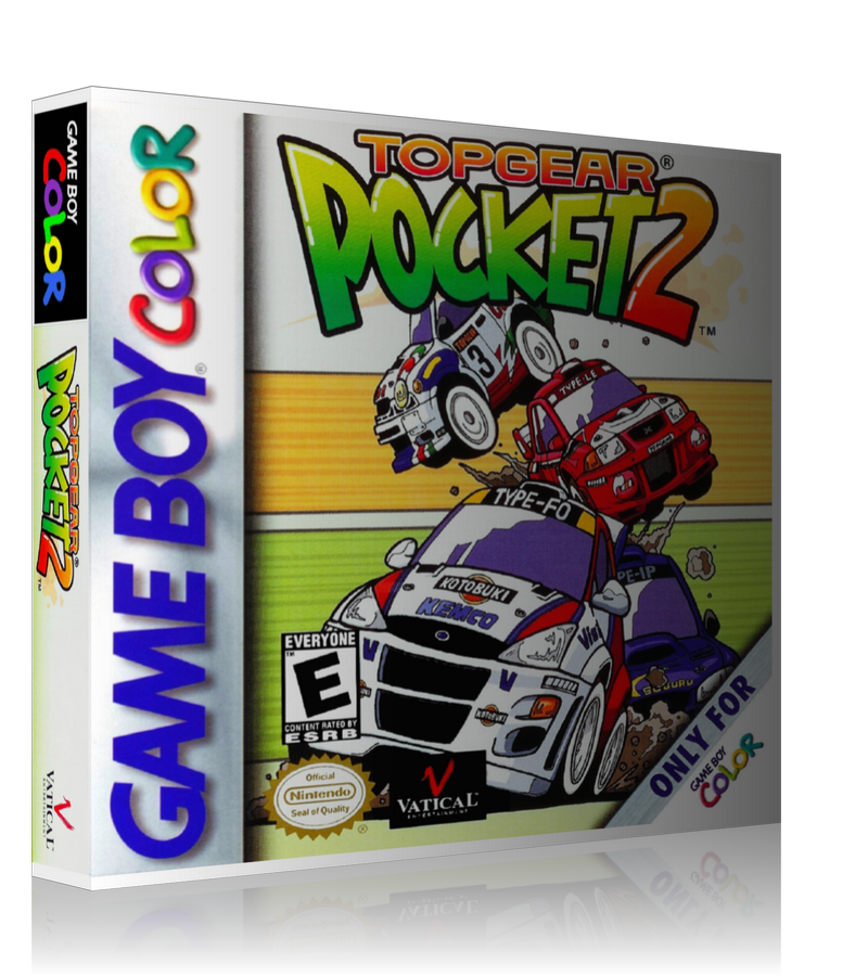 Gameboy Color Top Gear Pocket 2 Game Cover To Fit A UGC Style Replacement Game Case