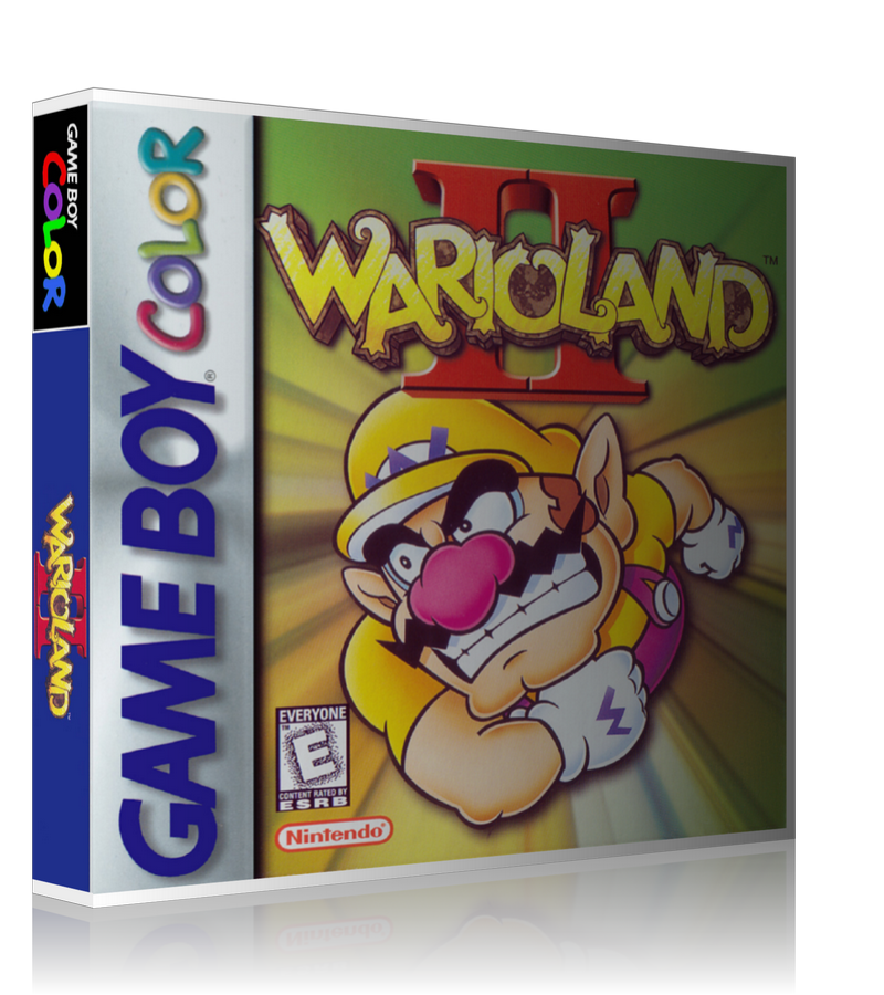 Gameboy Color Wario Land 2 Game Cover To Fit A UGC Style Replacement Game Case