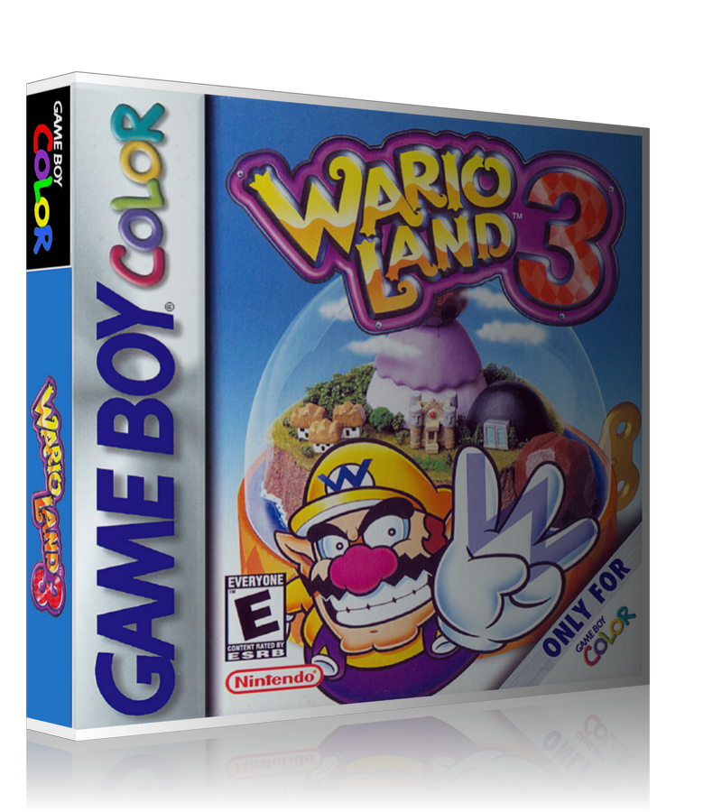 Gameboy Color Wario Land 3 Game Cover To Fit A UGC Style Replacement Game Case