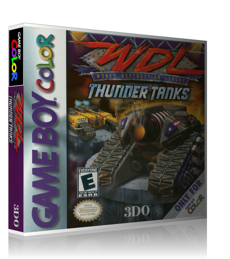 Gameboy Color WDL Thunder Tanks Game Cover To Fit A UGC Style Replacement Game Case