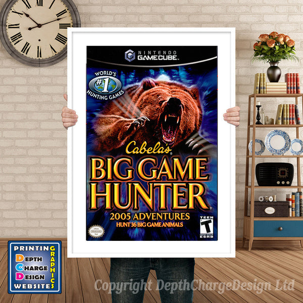 Cabel As Big Game Hunter2005 Adventures Gamecube Inspired Retro Gaming Poster