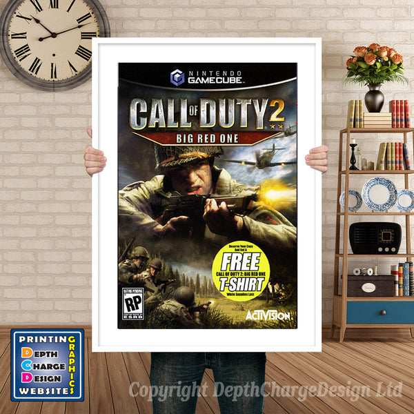 Call Of Duty 2 Big Red One Gamecube Inspired Retro Gaming Poster