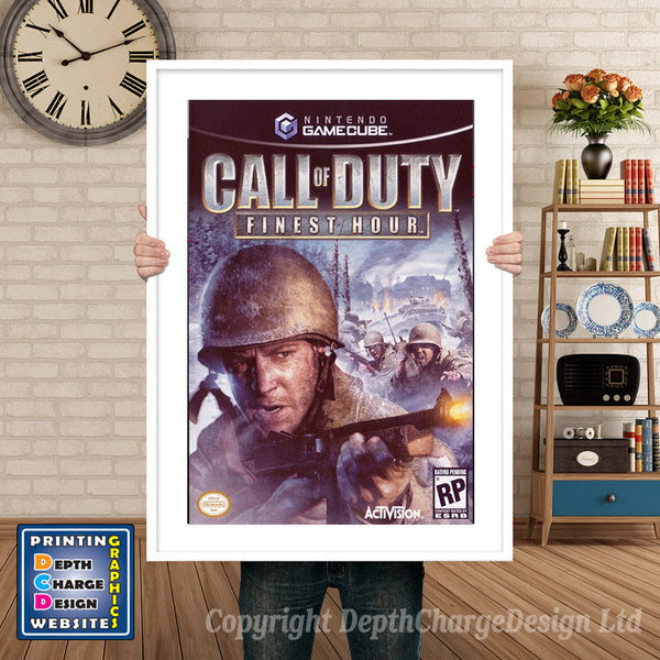 Call Of Duty Finest Hour Gamecube Inspired Retro Gaming Poster