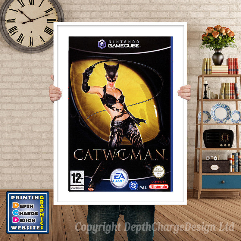 Catwoman_Pal Gamecube Inspired Retro Gaming Poster A4 A3 A2 Or A1