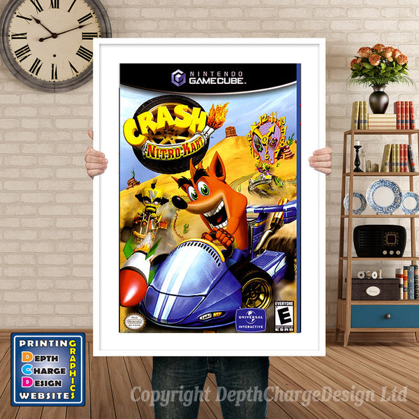 Crash Nitro Kart Gamecube Inspired Retro Gaming Poster