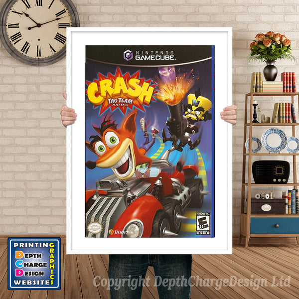 Crash Tag Team Racing Gamecube Inspired Retro Gaming Poster