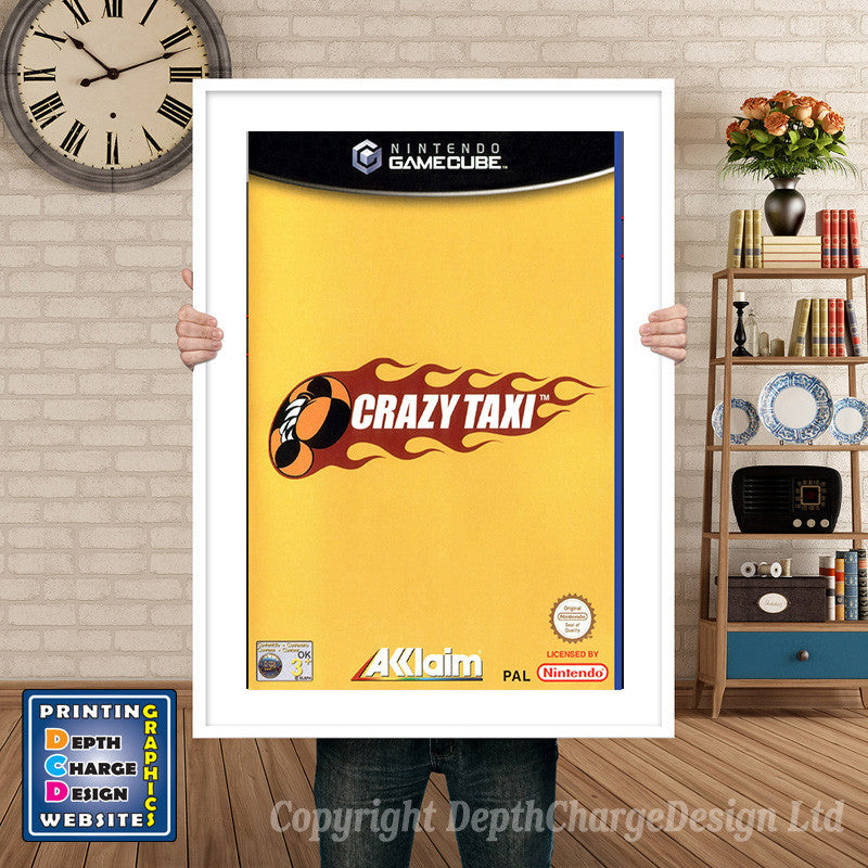 Crazy Taxi_Pal Gamecube Inspired Retro Gaming Poster A4 A3 A2 Or A1