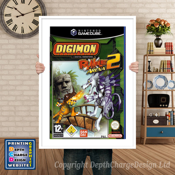 Digimon Rumble Arena2_Pal Gamecube Inspired Retro Gaming Poster