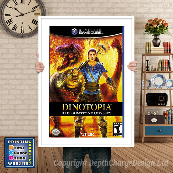 Dinotopia The Sun Stone Odyssey Gamecube Inspired Retro Gaming Poster
