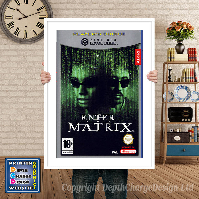 Enter The Matrix Pc_Pal Gamecube Inspired Retro Gaming Poster A4 A3 A2 Or A1